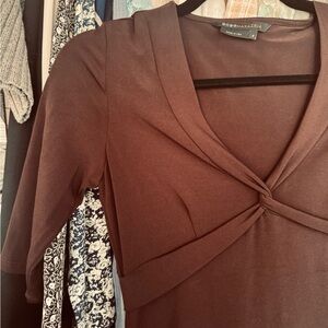 BCBGMaxAzria Rich Brown Twist Dress